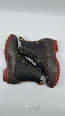LLBean Leather 8 Bison Unlined Waterproof Ankle Duck Boots Men's Sz 9 M USA VTG