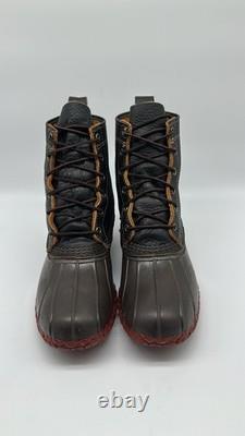LLBean Leather 8 Bison Unlined Waterproof Ankle Duck Boots Men's Sz 9 M USA VTG