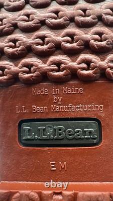 LLBean Leather 8 Bison Unlined Waterproof Ankle Duck Boots Men's Sz 9 M USA VTG