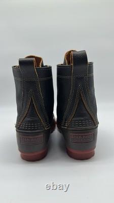 LLBean Leather 8 Bison Unlined Waterproof Ankle Duck Boots Men's Sz 9 M USA VTG