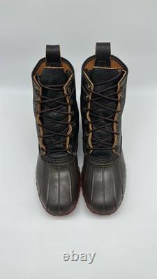 LLBean Leather 8 Bison Unlined Waterproof Ankle Duck Boots Men's Sz 9 M USA VTG