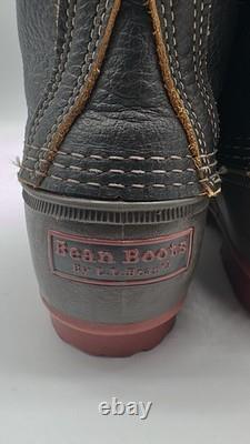 LLBean Leather 8 Bison Unlined Waterproof Ankle Duck Boots Men's Sz 9 M USA VTG