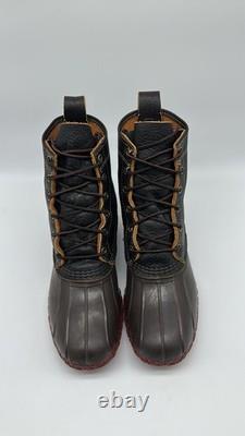 LLBean Leather 8 Bison Unlined Waterproof Ankle Duck Boots Men's Sz 9 M USA VTG