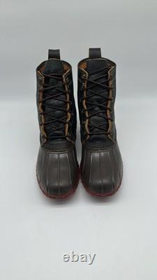 LLBean Leather 8 Bison Unlined Waterproof Ankle Duck Boots Men's Sz 9 M USA VTG