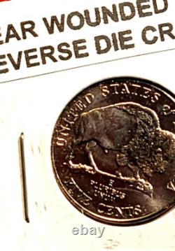 LOT OF 2 ERROR 2005 Jefferson Nickels Wounded & Hobbled Bison's. UNC