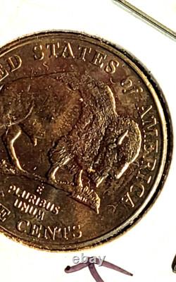 LOT OF 2 ERROR 2005 Jefferson Nickels Wounded & Hobbled Bison's. UNC