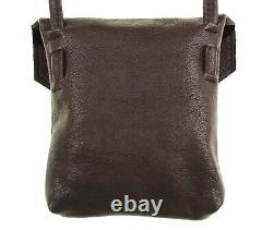 LOT x2 Cody Wyoming Custom Leather Co Small BISON Leather Pouch Sack Bag Purse