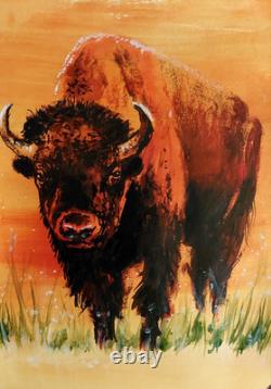 LOVELESS GOLDEN BISON 11 X 15 acrylic on paper