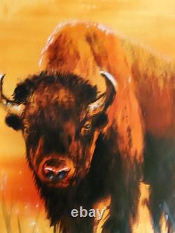 LOVELESS GOLDEN BISON 11 X 15 acrylic on paper