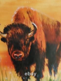 LOVELESS GOLDEN BISON 11 X 15 acrylic on paper