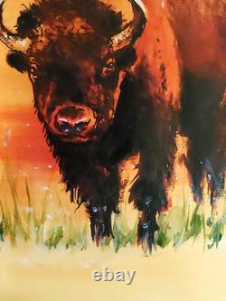 LOVELESS GOLDEN BISON 11 X 15 acrylic on paper