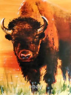 LOVELESS GOLDEN BISON 11 X 15 acrylic on paper