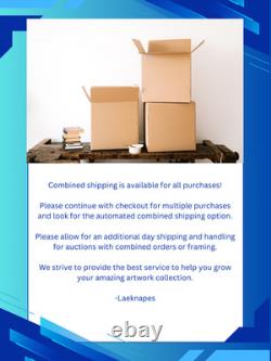 Laeknapes Expressionist Bison Art Original Abstract Painting 14X11 Canvas Home