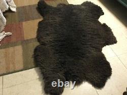 Large 4 x 3 ft Buffalo Bison Hide Montana Fall Soft Tanned Hide Nice Look