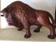 Large Buffalo Bison Wood Sculpture Hand Carved Oak 18 in Hand Crafted Brown #1