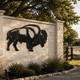 Large Metal Bison Wall Art for Western Ranch and Farmhouse Decor