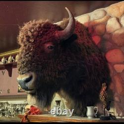 Large Trophy Bison Shoulder Mount