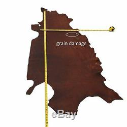 Leather Bison Hide Side 16 Sq Ft Two-Tone Burgundy 7-7 1/2 oz Grainy