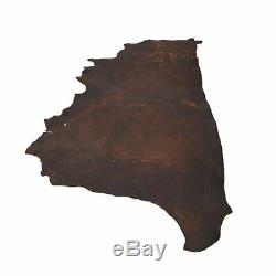 Leather Bison Hide Side 20.3 SqFt Aviary Brown 6 oz Grainy