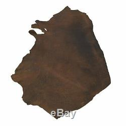 Leather Bison Hide Side 28.3 Sq Ft Grunge Coffee Brown 5 1/2 oz Grainy