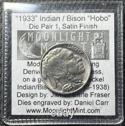 Limited Edition 1933 Indian/Bison Hobo Satin Finish, Die Pair 1, Daniel Carr