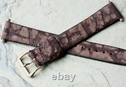 Long Length Genuine Wild Bison 17.3mm vintage watch band Exotic Skin 1960/70 NOS