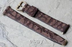 Long Length Genuine Wild Bison 17.3mm vintage watch band Exotic Skin 1960/70 NOS