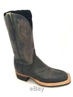 Lucchese Men's Square Toe Crepe Sole Bison Western Boots Cx1512