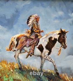 M SNYDER (b. 1971) WESTERN IMPRESSIONIST OIL PAINTING HORSE SIGNED ORIGINAL