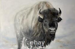 Majestic Bison Oil Painting