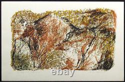 Mancheski The Bison At Altamira Hand Signed Serigraph Art Print cave paintings