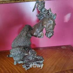 Mark Hopkins BronzeFIRST BUFFALOSculpture Lmtd Edition Signed 126/250 38lb