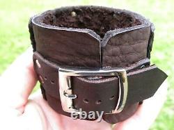 Men cuff Ketoh Bracelet Quality Alligator and Bison leather adjustable buckle