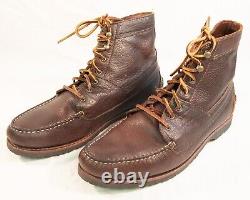 Men's 11D ALLEN EDMONDS Yuma Brown Bison Boots 43434 (RGE41)