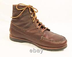 Men's 11D ALLEN EDMONDS Yuma Brown Bison Boots 43434 (RGE41)