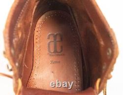 Men's 11D ALLEN EDMONDS Yuma Brown Bison Boots 43434 (RGE41)