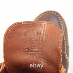 Men's 11D ALLEN EDMONDS Yuma Brown Bison Boots 43434 (RGE41)