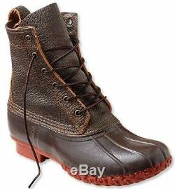 Men's sz 10 LL BEAN Original 8 Bison Brown Leather Duck Boots SOLD OUT