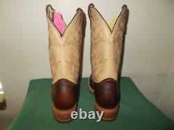 Mens 10.5 D Square Toe Bison ICE Roper Work Western Cowboy Boots USA Made NEW