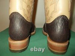 Mens 10 D Square Steel Toe Bison ICE Roper Work Western Cowboy Boots USA Made