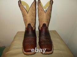 Mens 11 1/2 EE Square Toe Bison Roper Work Western Cowboy Boots New USA