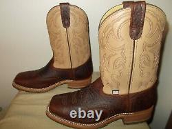 Mens 11 1/2 EE Square Toe Bison Roper Work Western Cowboy Boots New USA