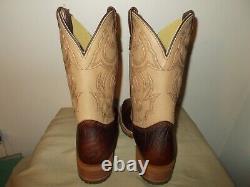 Mens 11 1/2 EE Square Toe Bison Roper Work Western Cowboy Boots New USA