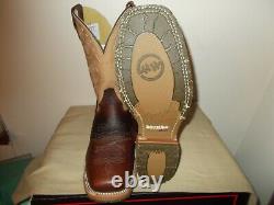 Mens 11 1/2 EE Square Toe Bison Roper Work Western Cowboy Boots New USA