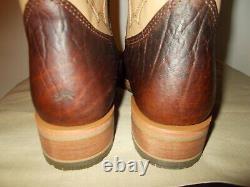 Mens 11 1/2 EE Square Toe Bison Roper Work Western Cowboy Boots New USA