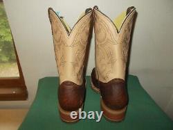 Mens 11.5 D Square Steel Toe Bison ICE Roper Work Western Cowboy Boot USA Made