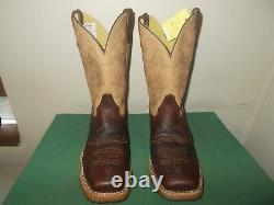 Mens 11.5 D Square Toe Bison ICE Roper Work Western Cowboy Boots USA Made NEW