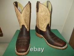 Mens 11 EE Square Toe Bison ICE Roper Work Western Cowboy Boots USA Made NEW