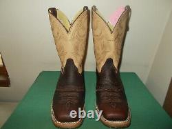 Mens 11 EE Square Toe Bison ICE Roper Work Western Cowboy Boots USA Made NEW