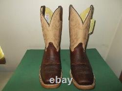 Mens 11 EE Square Toe Bison ICE Roper Work Western Cowboy Boots USA Made NEW